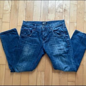 Men’s William Rast Button Fly Taper Jeans 36x32